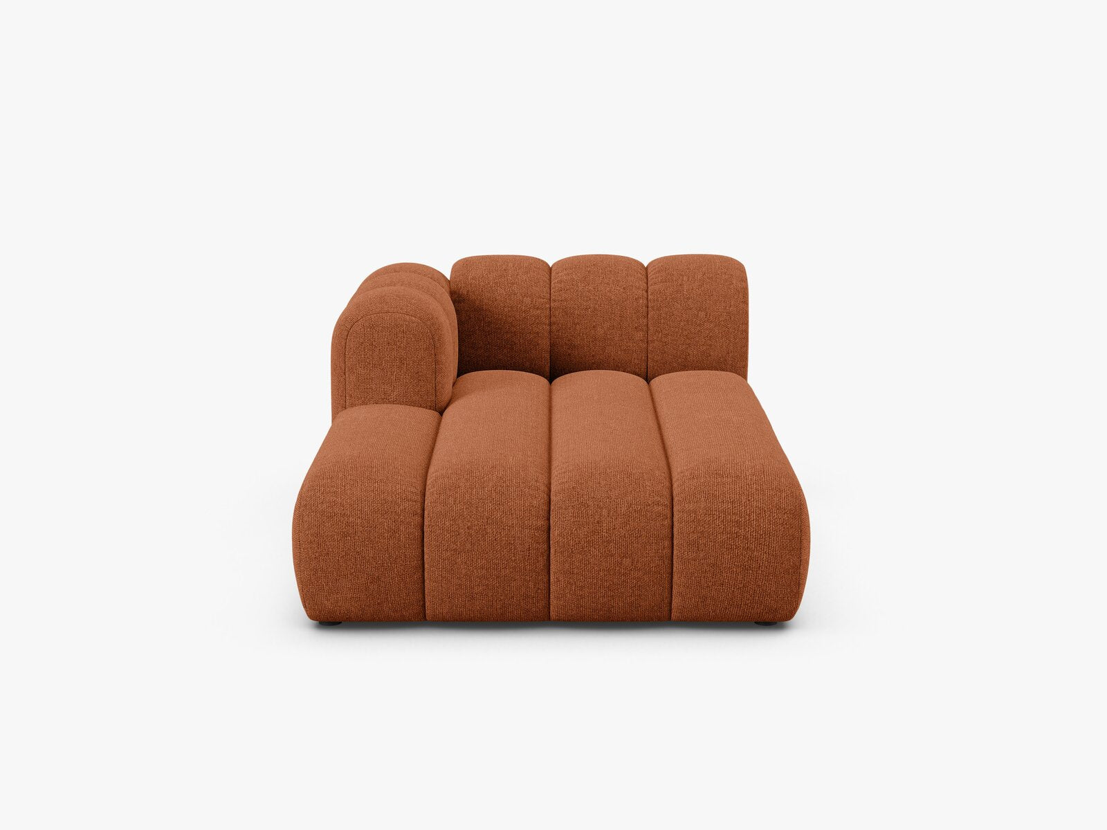 Micadoni Recamiere Lupine 2-Sitzer Links Chenille Eden Ziegel
