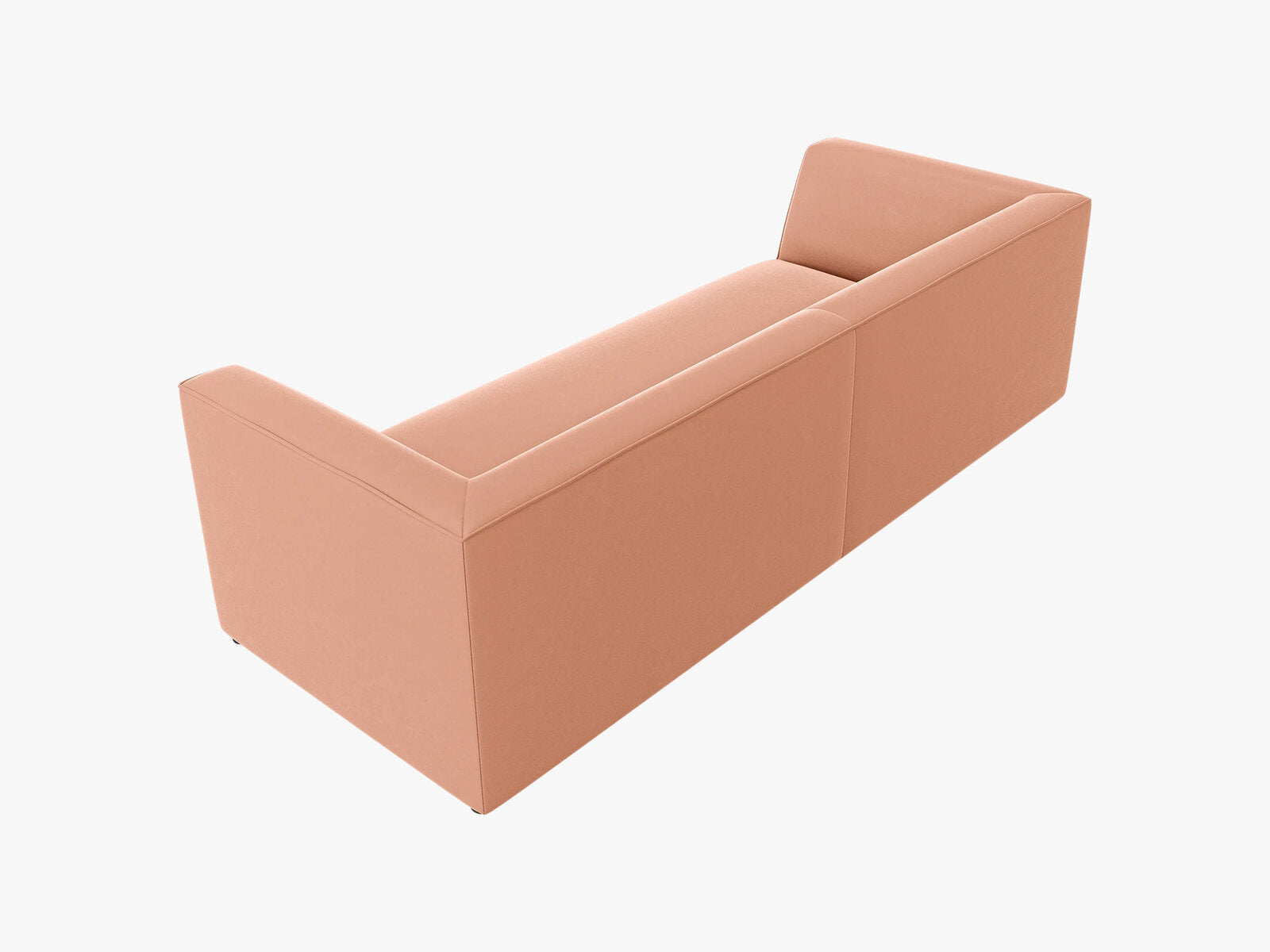 Micadoni Sofa Ruby 3-Sitzer Samt Salvador Rosa