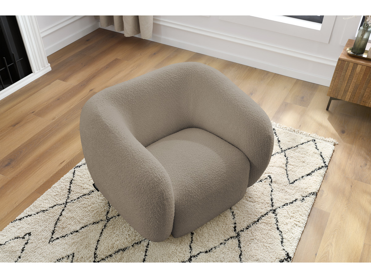 Bobochic Celine Sessel Bouclé-Stoff Taupe