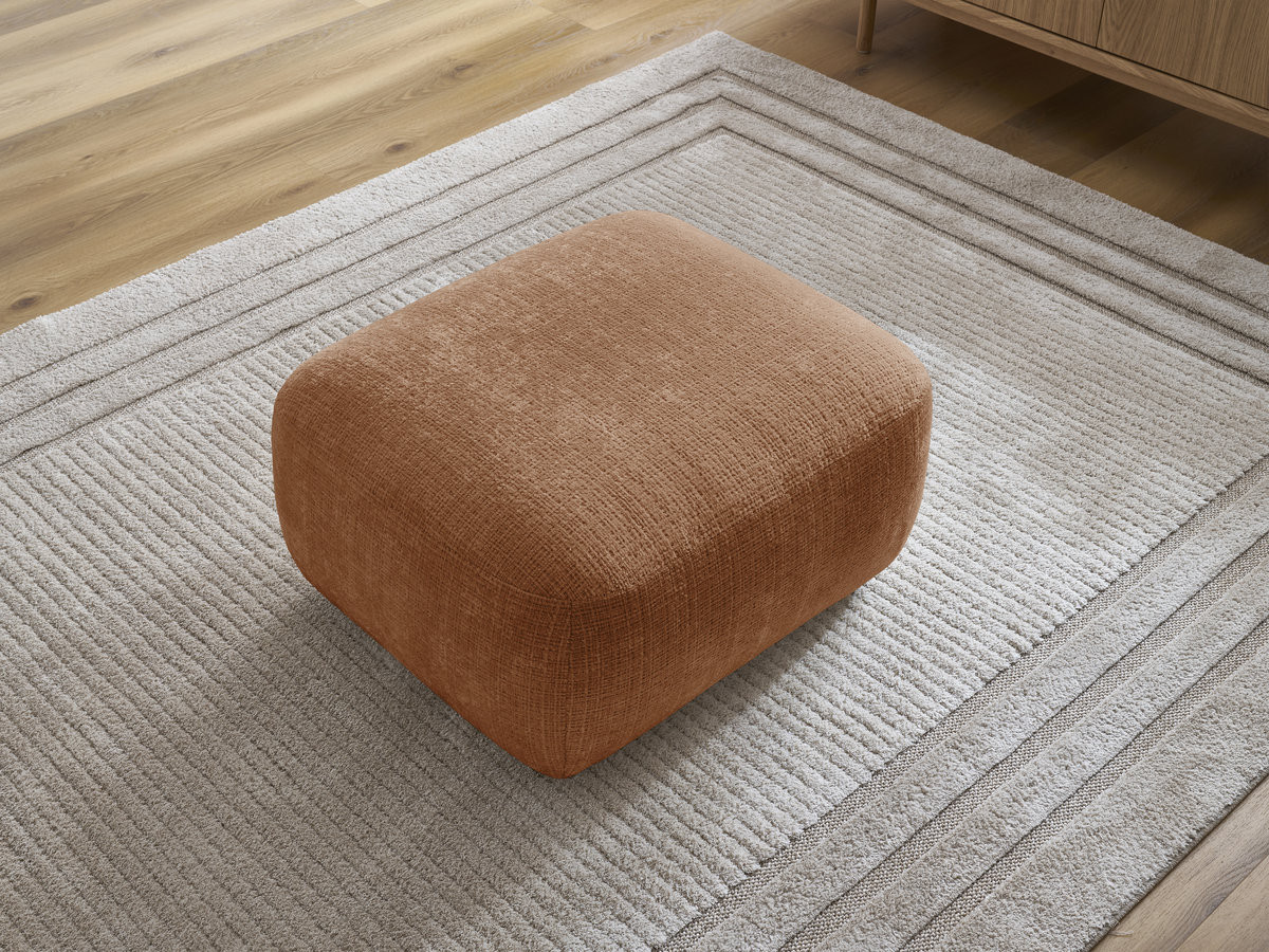 Bobochic Denise Pouf Strukturstoff Orange