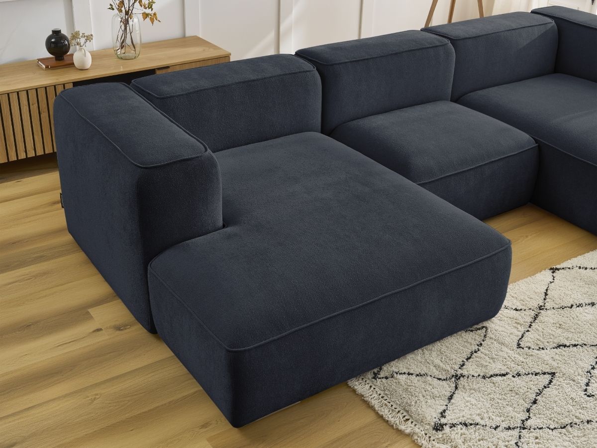 Bobochic Zephyr Wohnlandschaft Strukturstoff Dunkelblau