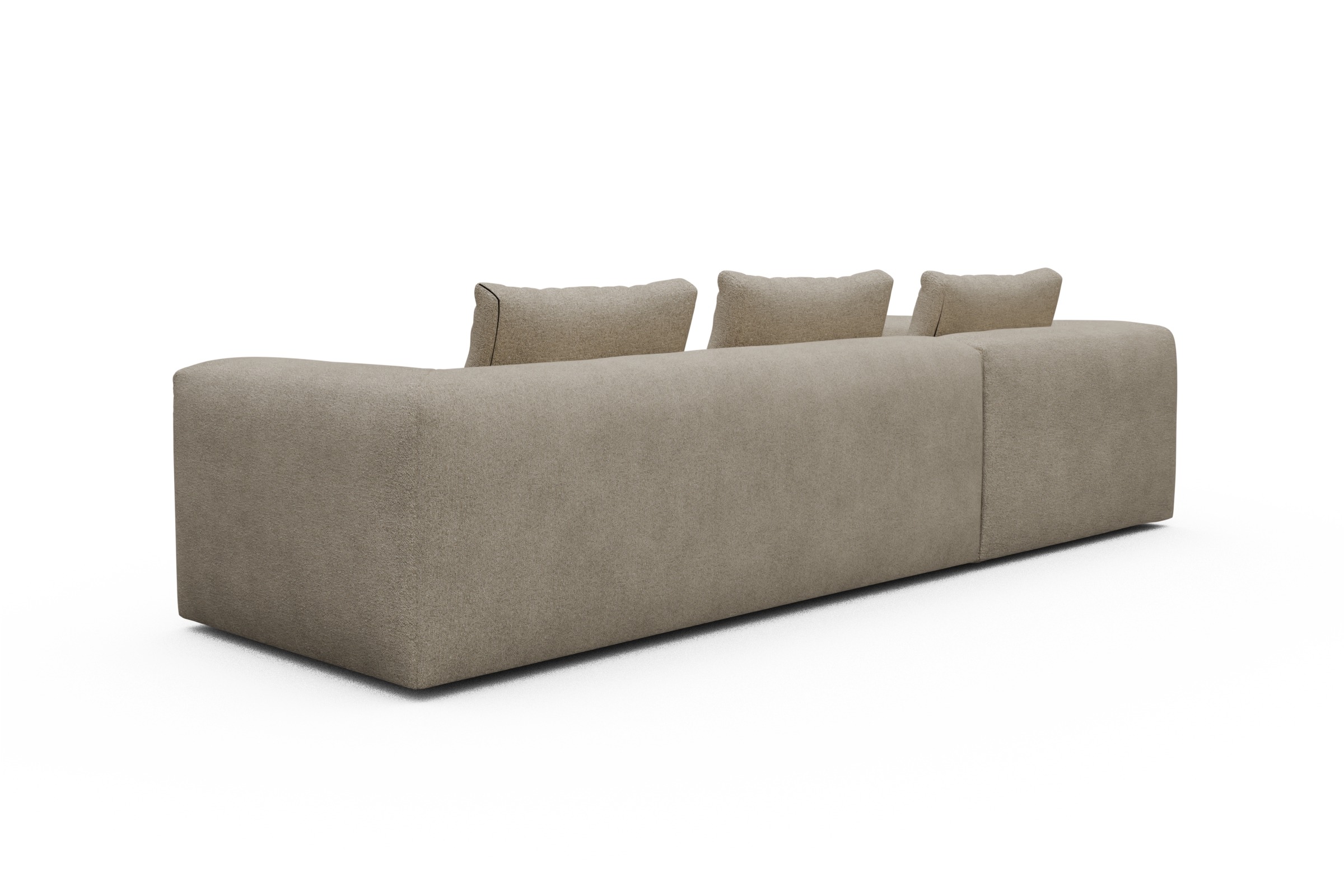 Ecksofa Fred Relax-Ecke links mit 2,5-Sitzer Boucle-Belge