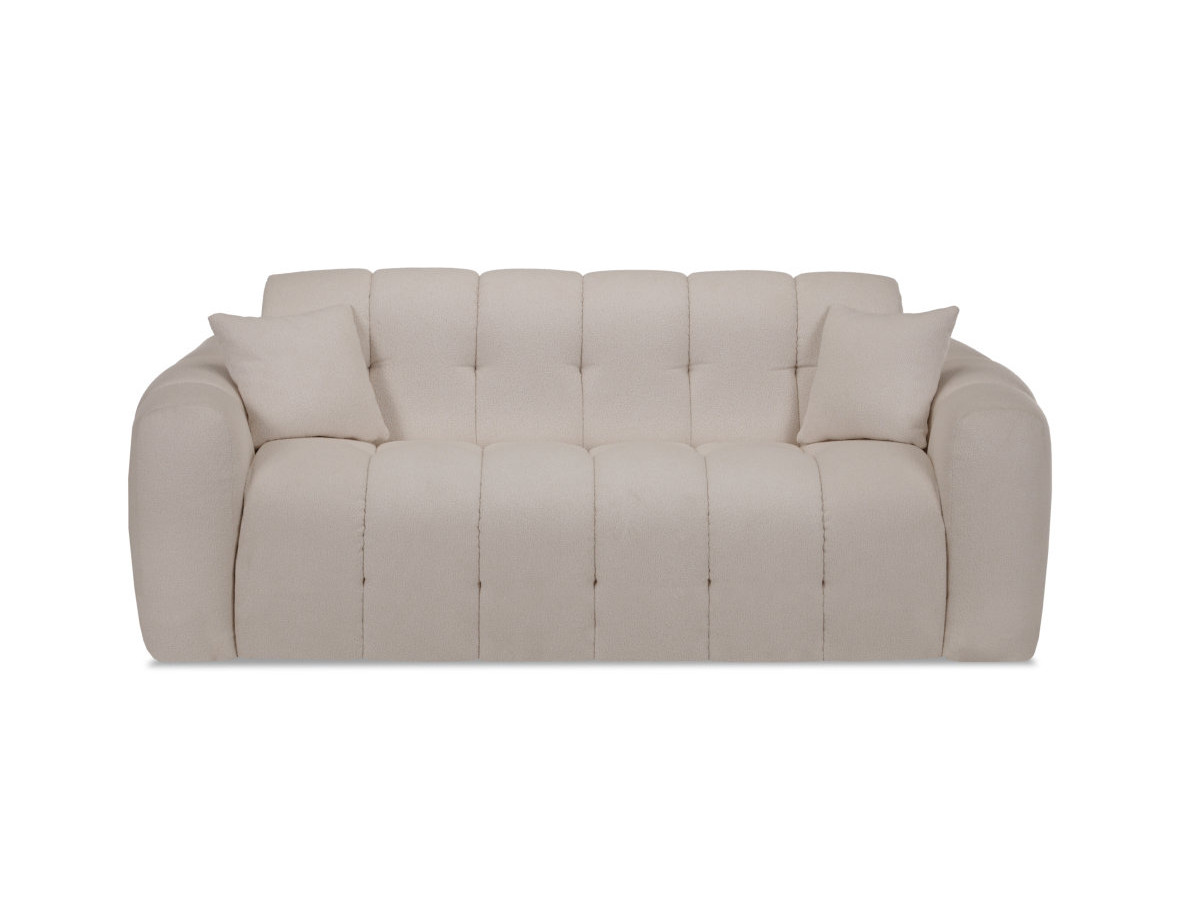 Bobochic Bradley Schlafsofa 3-Sitzer Bouclé-Stoff Beige
