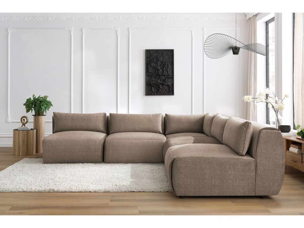 Bobochic Jeanne Ecksofa 299 × 299 cm Samt Taupe