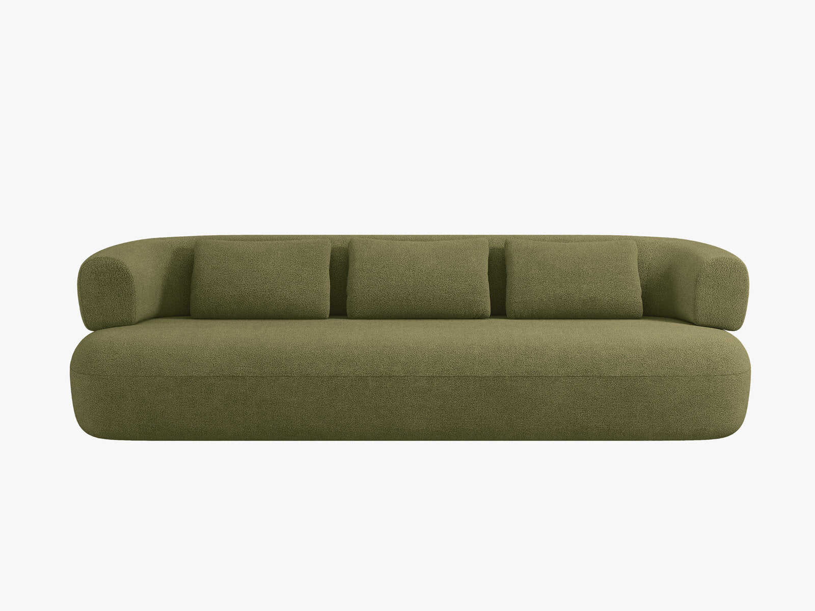 Micadoni Sofa Jenny 3-Sitzer Boucle Now or Never Grün