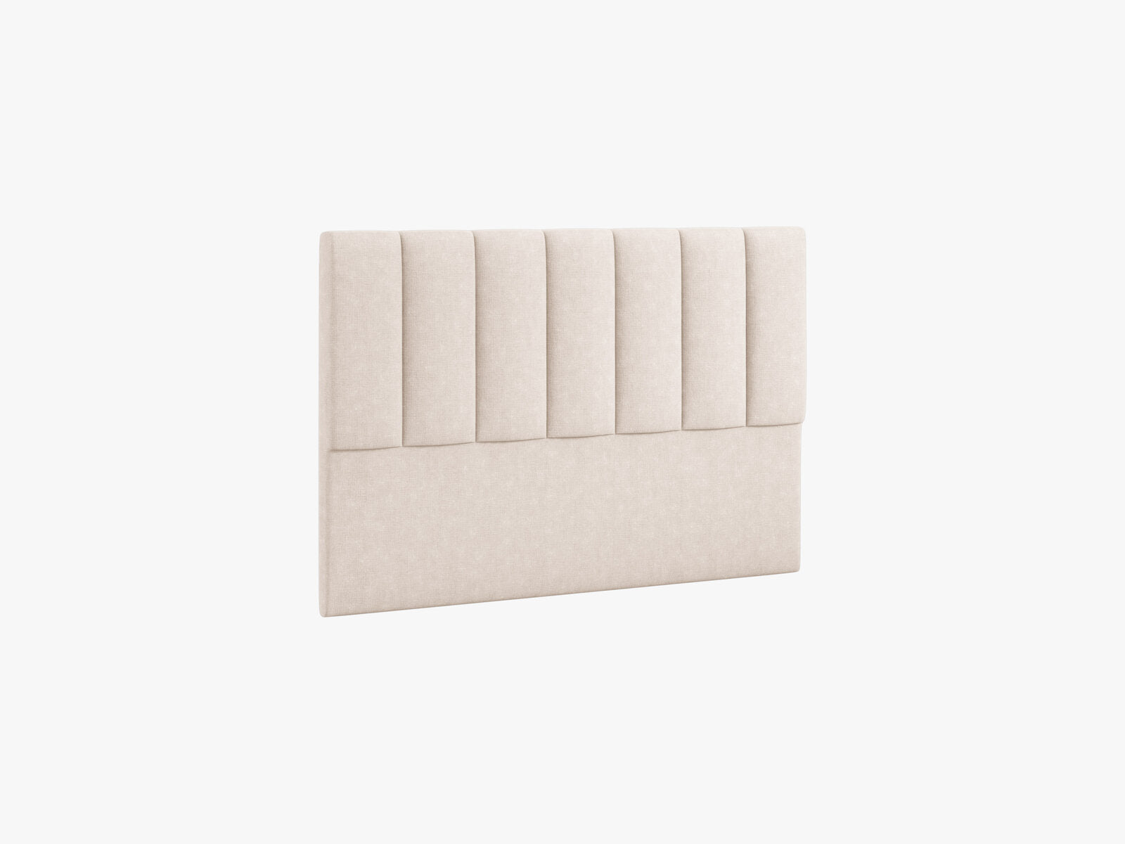 Micadoni Marl Samtiger Kopfteil 140 cm (H 95 cm) Strukturierter Stoff Liberty Beige 140x95