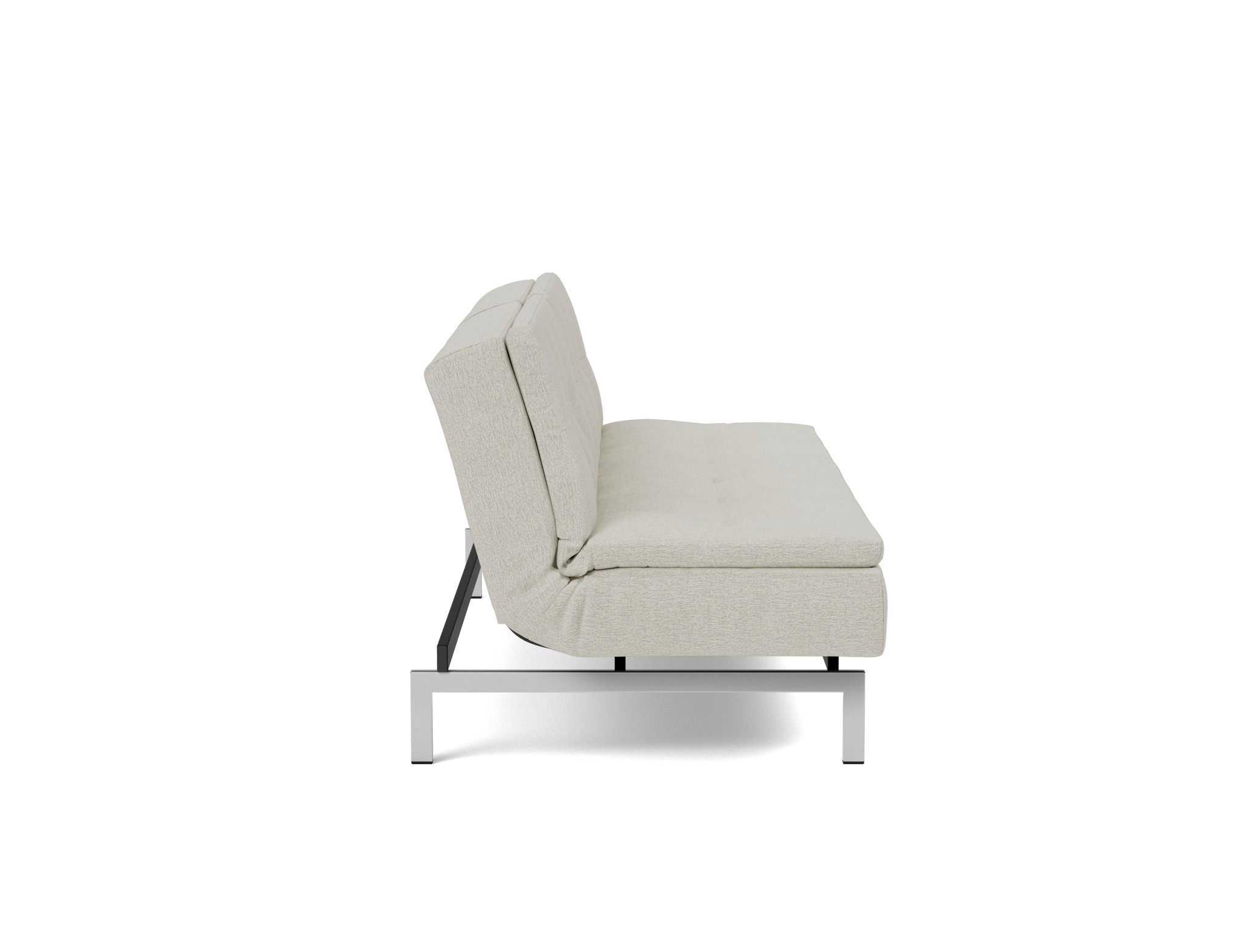 Schlafsofa Dublexo Flachgewebe Mixed Dance 527-Natural Beine Chrom