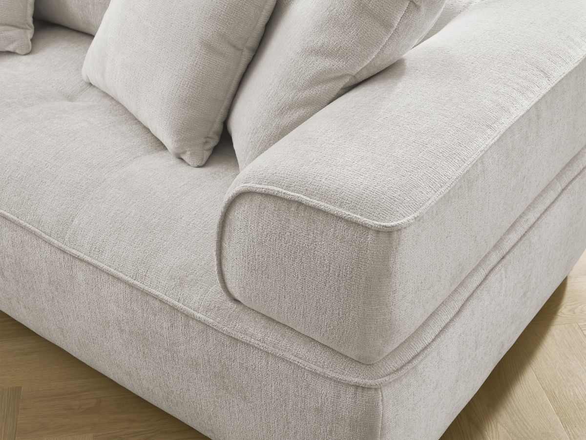 Bobochic Whesley Sofa 3-Sitzer Stoff Beige