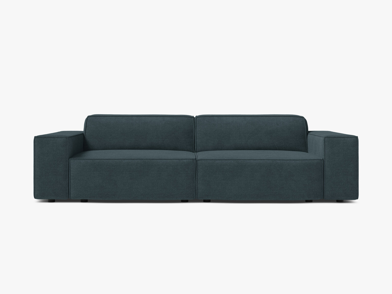 Micadoni 3-Sitzer Sofa Jodie Strukturierter Stoff Liberty Dunkel Petrol