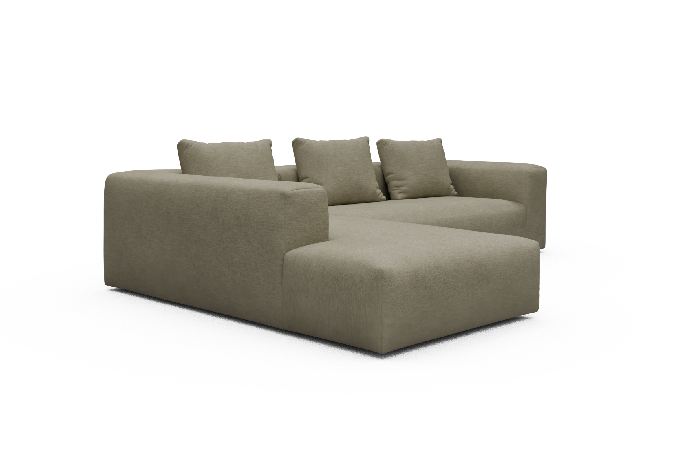 Ecksofa Fred Relax-Ecke links mit 2,5-Sitzer Vivus-Dusty-Sand