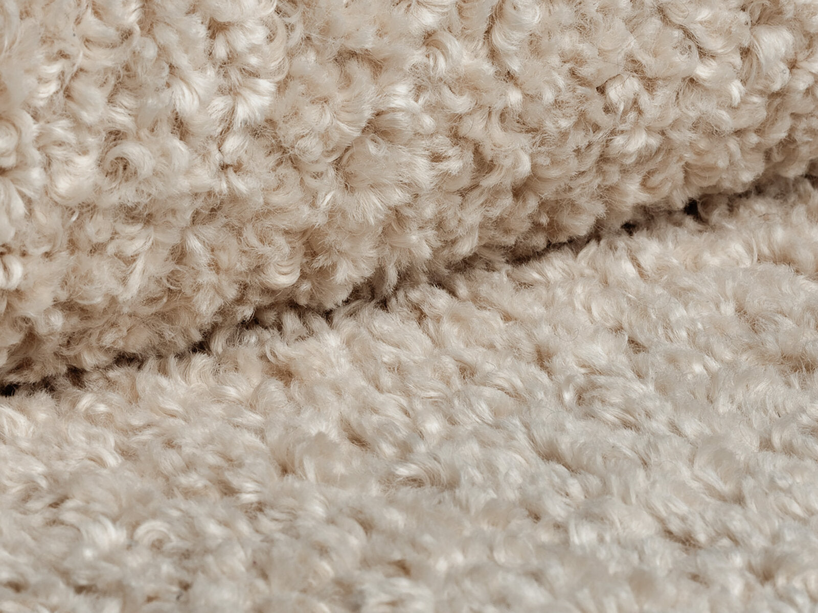 Micadoni Pouf Dia 90cm Boucle Rolf Sand