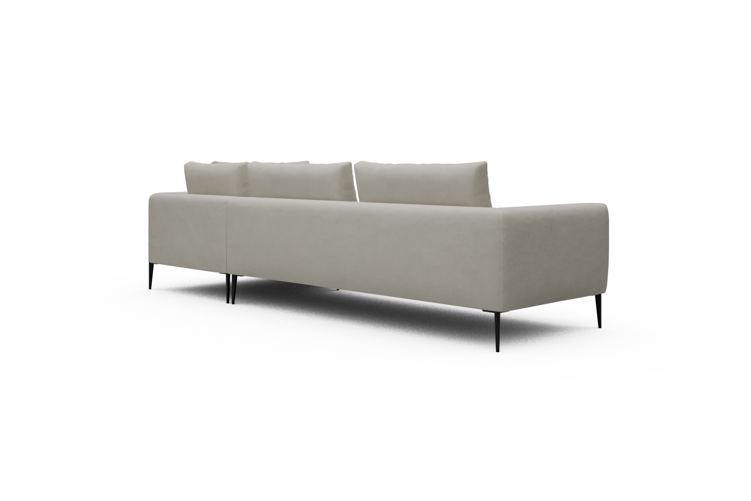 Ecksofa Paul Relax-Ecke links mit 3-Sitzer Denari-Clean-Beige