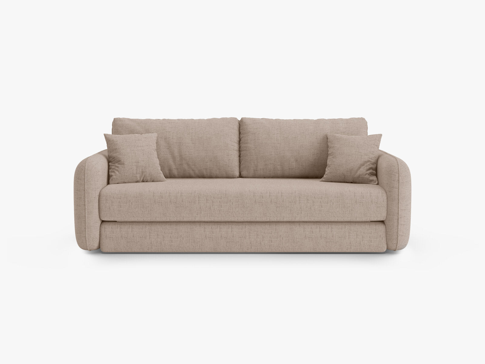 Micadoni Sofa mit Schlaffunktion Dormi 3-Sitzer Strukturierter Stoff Moly Cappuccino