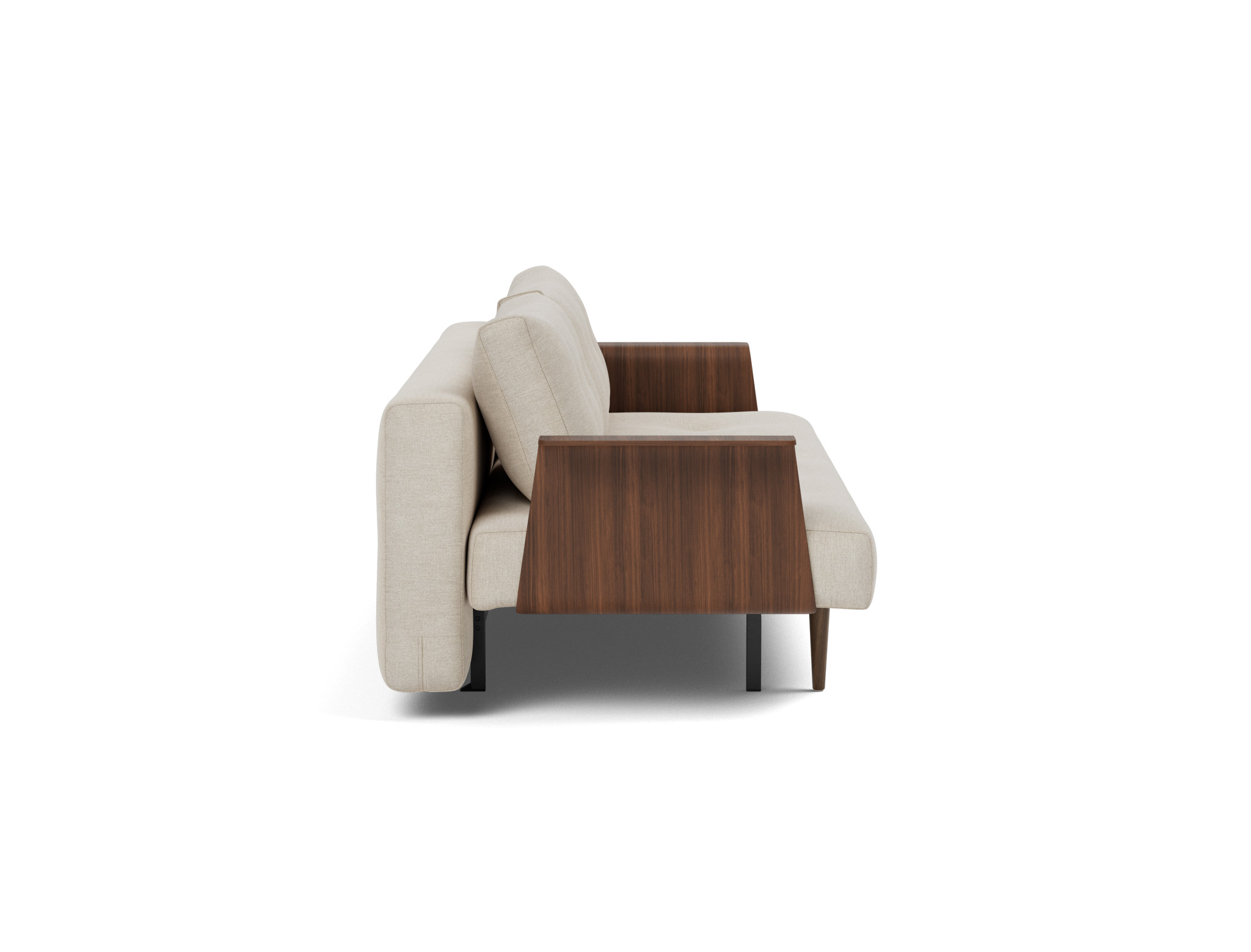 Schlafsofa Recast mit Armlehnen Flachgewebe Phobos 586-Latte
