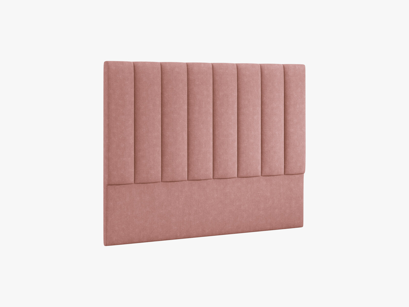 Micadoni Marl Samtiger Kopfteil 140 cm (H 120 cm) Strukturierter Stoff Liberty Rosa 160x120