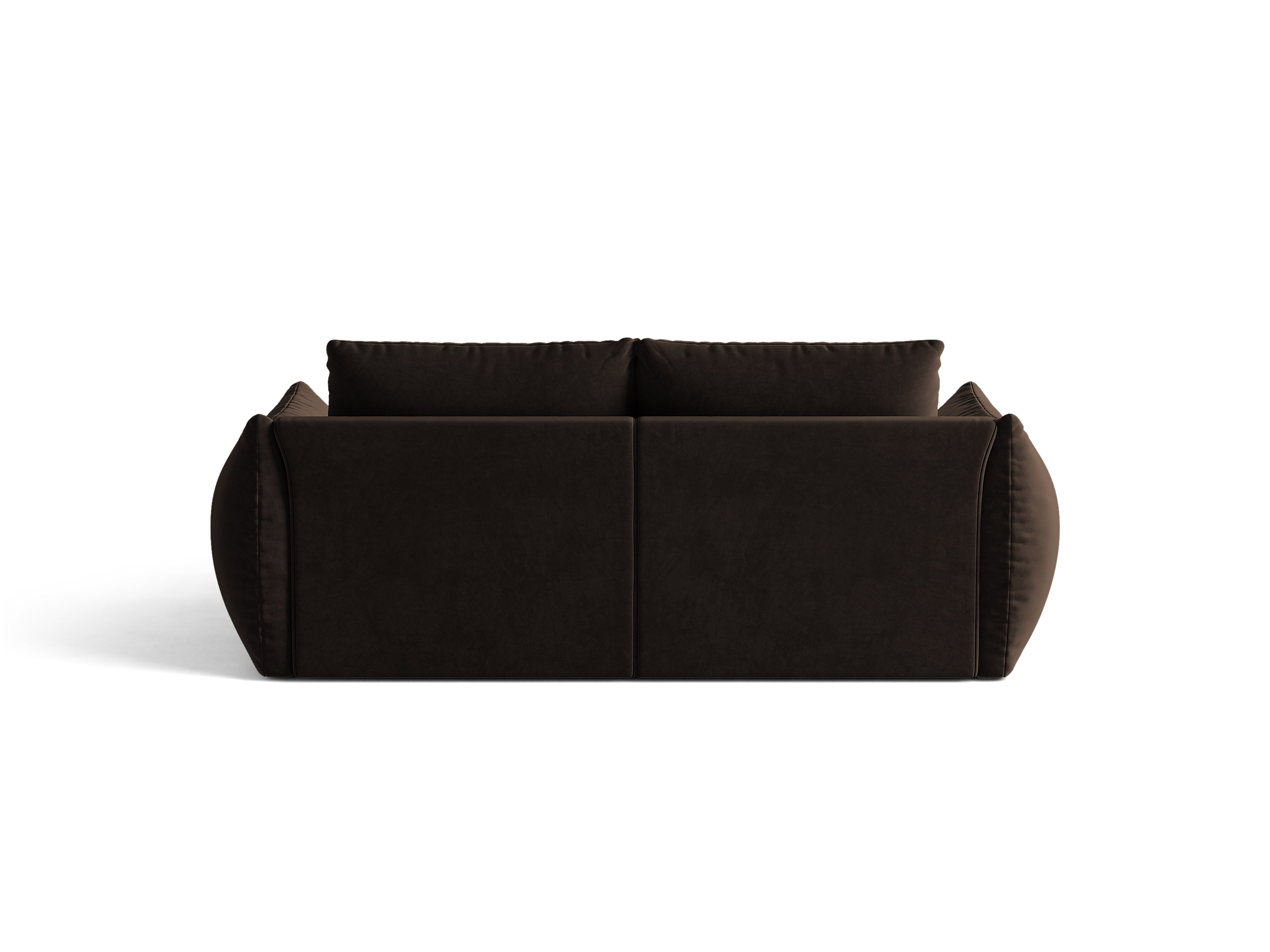 Micadoni Sofa Bloom 3-Sitzer Samt Bluvel Dunkelbraun