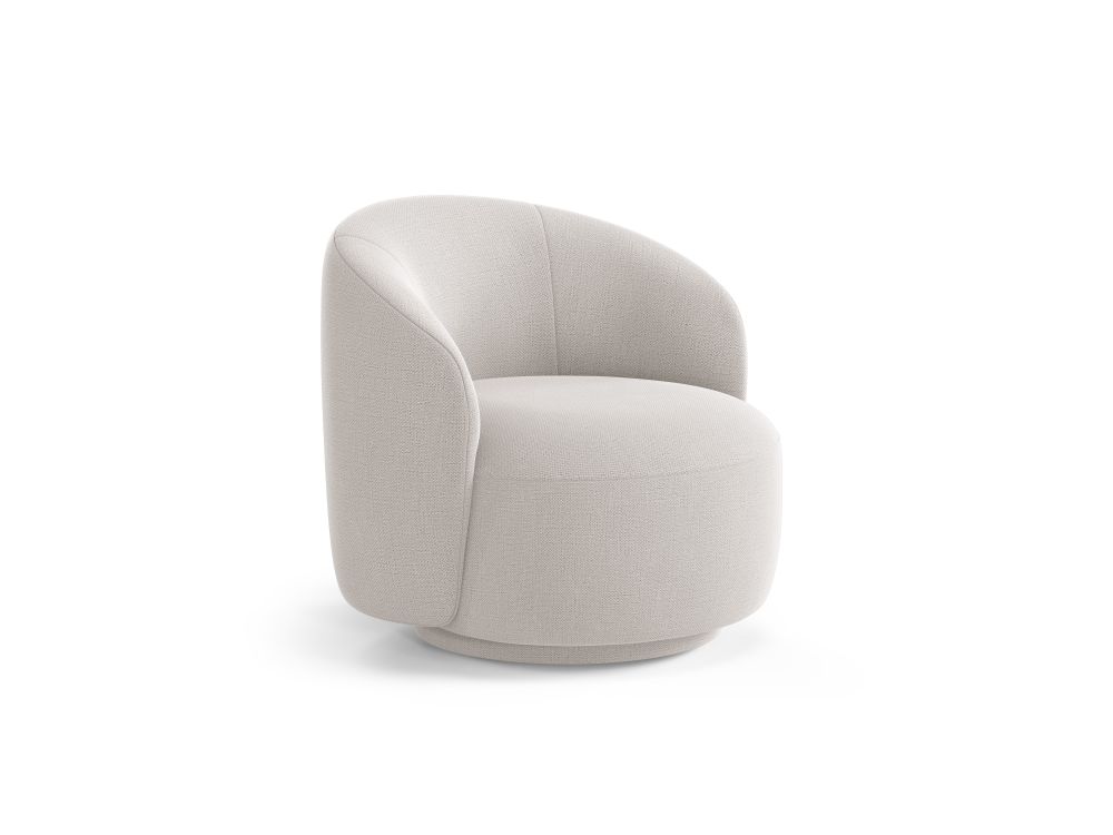 Cosmopolitan Design Drehsessel Savona Strukturierter Stoff Moly Helles Beige