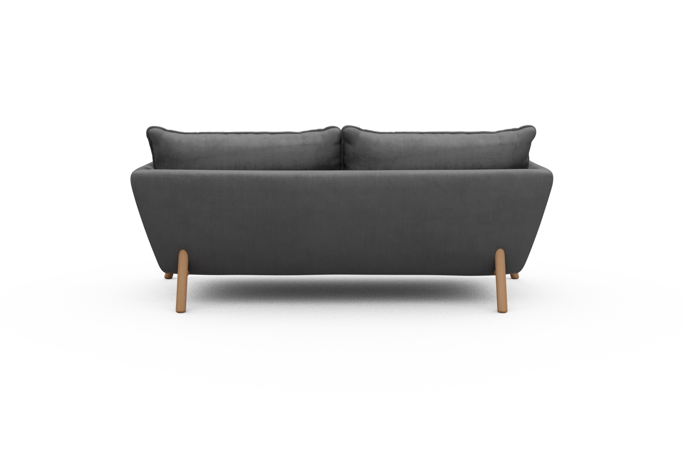 Sofa Emil PREMIUM 2-Sitzer Beinfarbe Eiche Natur Cordufine-Grey