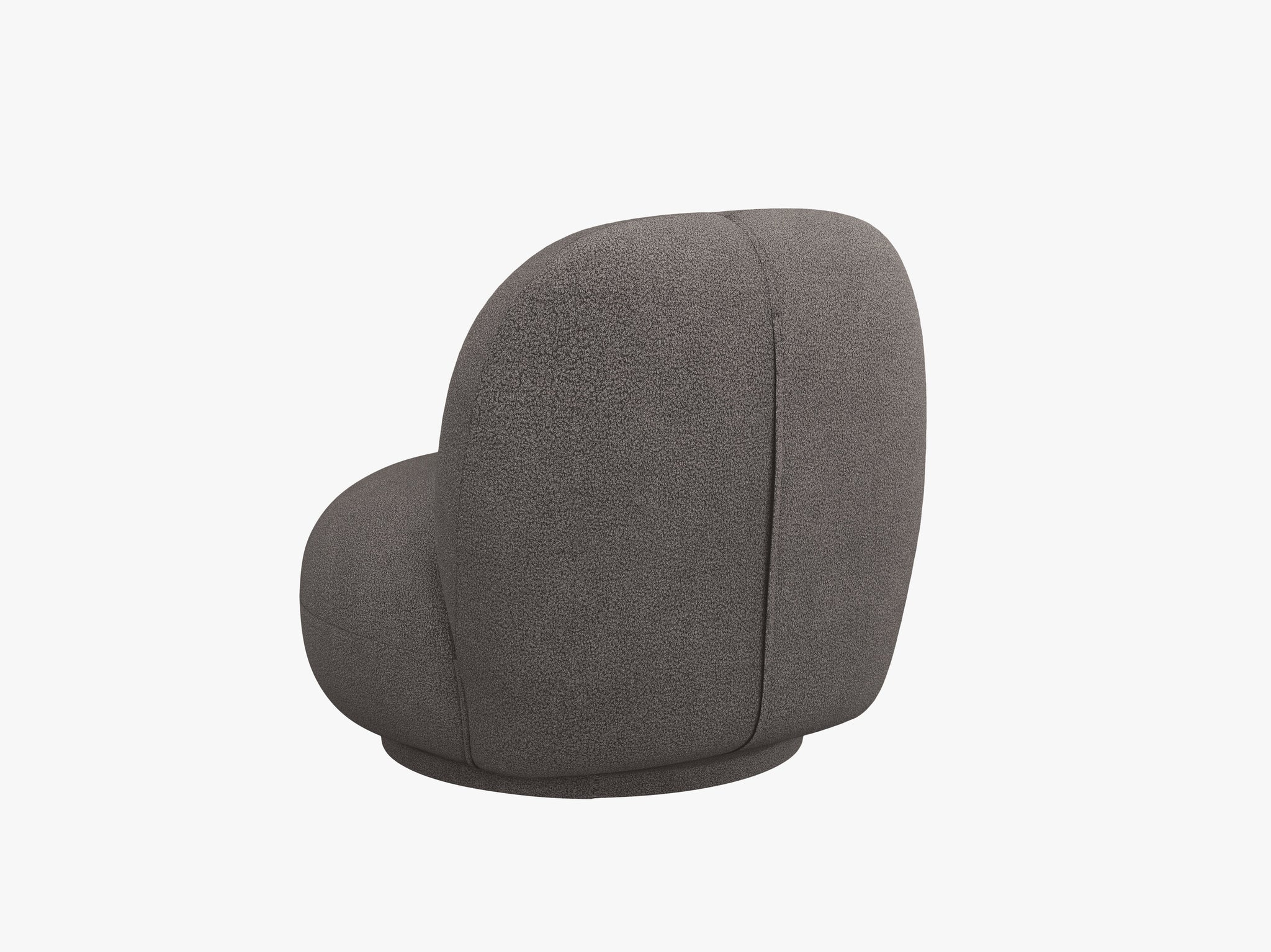 Micadoni Drehbarer Sessel Chuck Boucle Grau