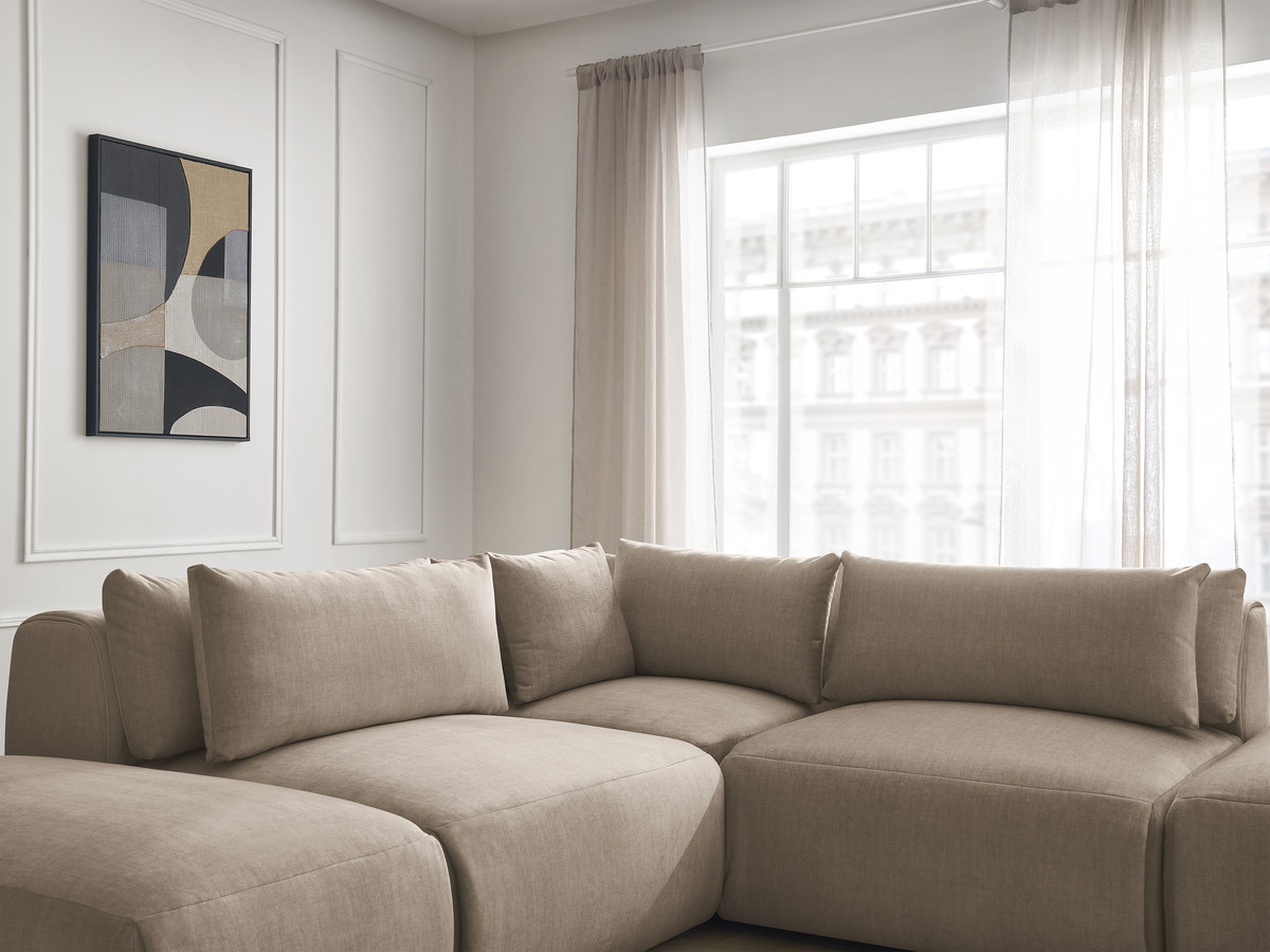 Bobochic Jana Ecksofa Samt Taupe