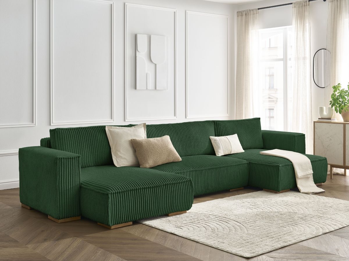 Bobochic Chelsea Wohnlandschaft Breitcord weich Grün