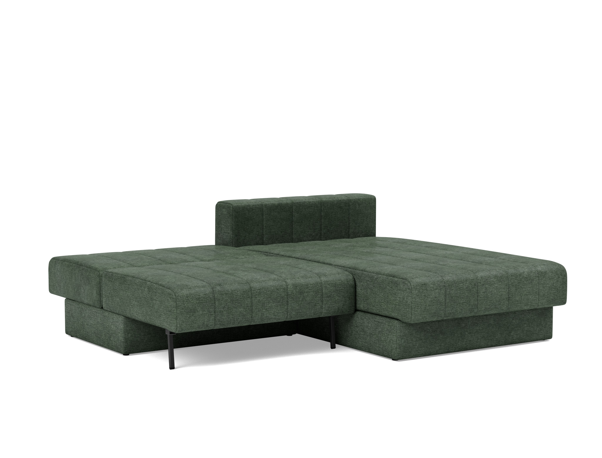 Schlafsofa Akello mit Chaiselongue Flachgewebe Avella 281-Pine-Green