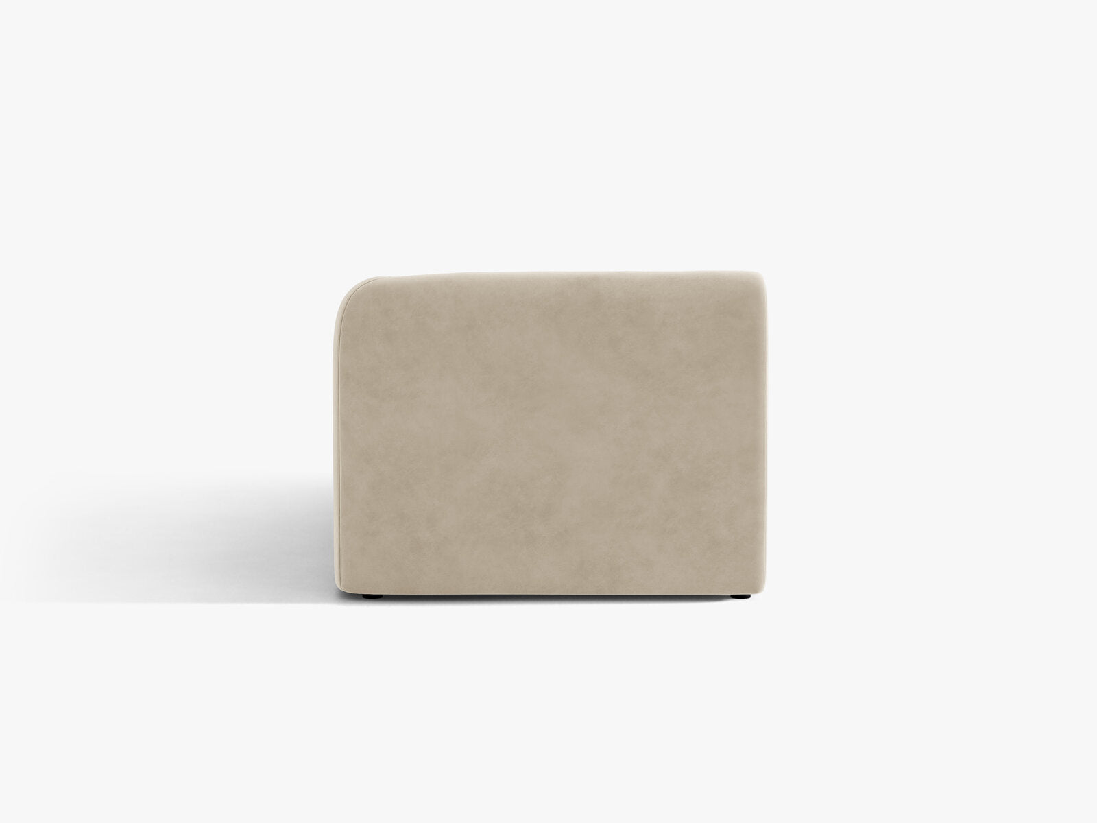 Micadoni Modul Miley 2-Sitzer Samt Bluvel Dunkelbeige Rechts