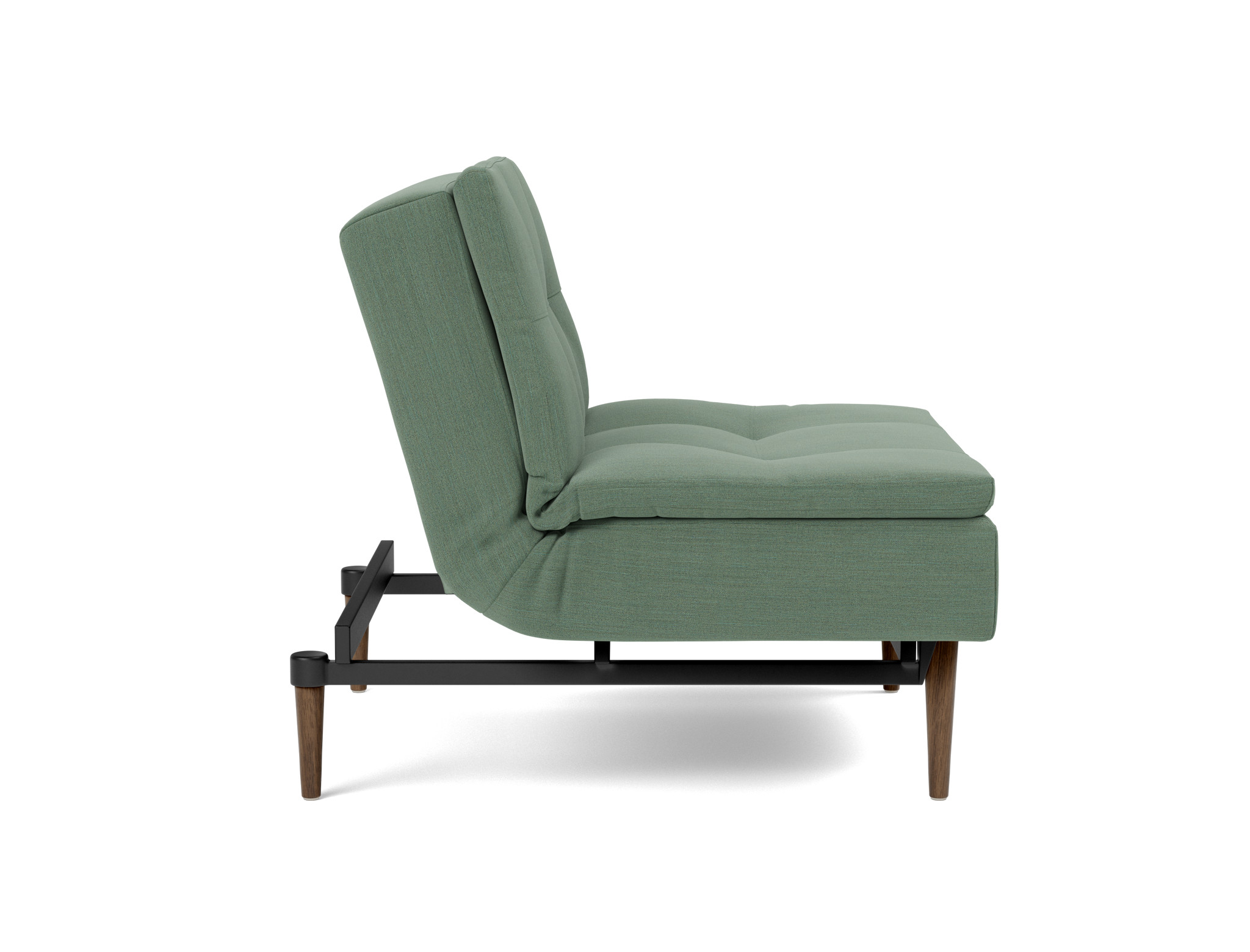 Sessel Dublexo Flachgewebe Elegance 518-Green Beine Styletto Eiche dunkel