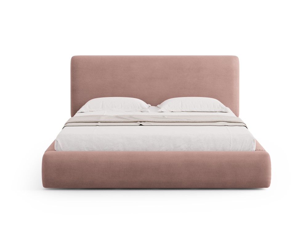 Cosmopolitan Design Stauraumbett mit Kopfteil Colonel 160x200 Chenille Rebel Rosa
