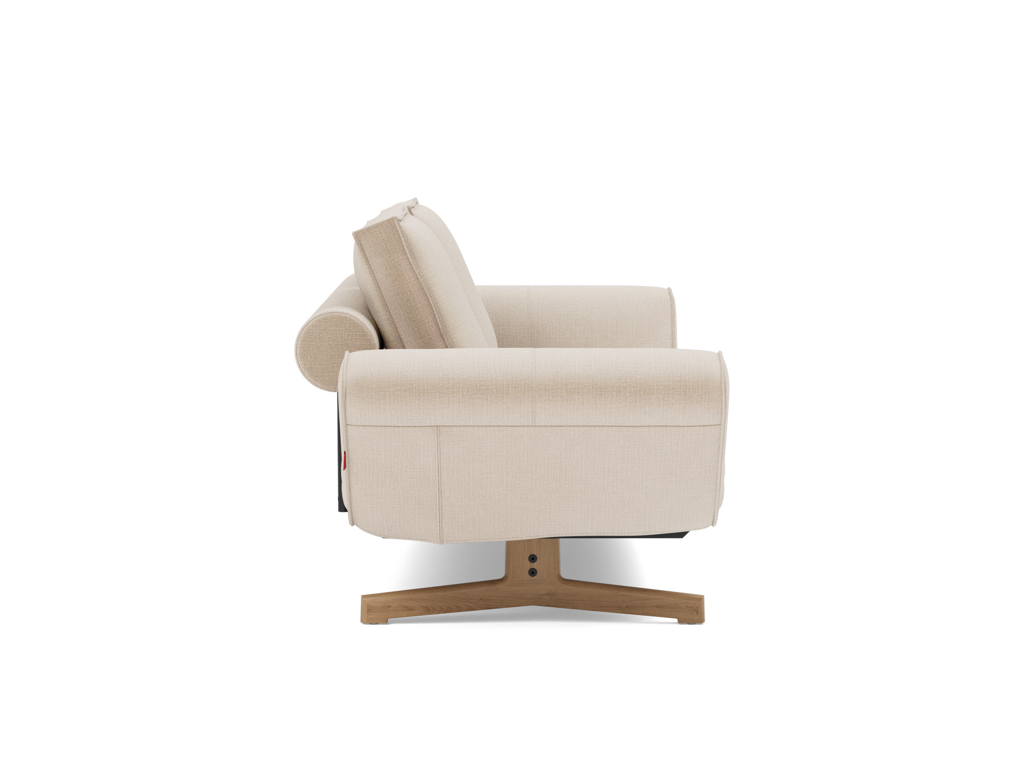 Tagesbett Ghia Chenille Esina 410-Almond-Beige Beine Eiche