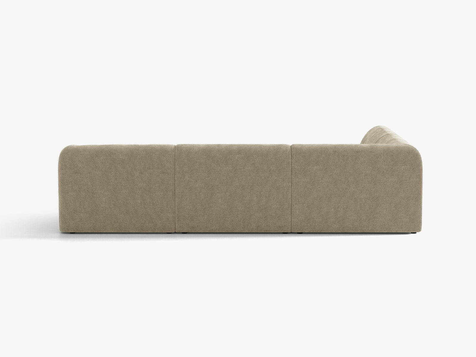 Micadoni Ecksofa Miley 6-Sitzer Chenille Eden Dunkelbeige Links