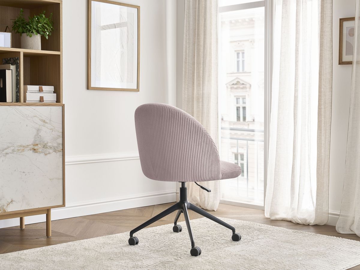 Bobochic Lalie Bürostuhl Cordsamt Rosa