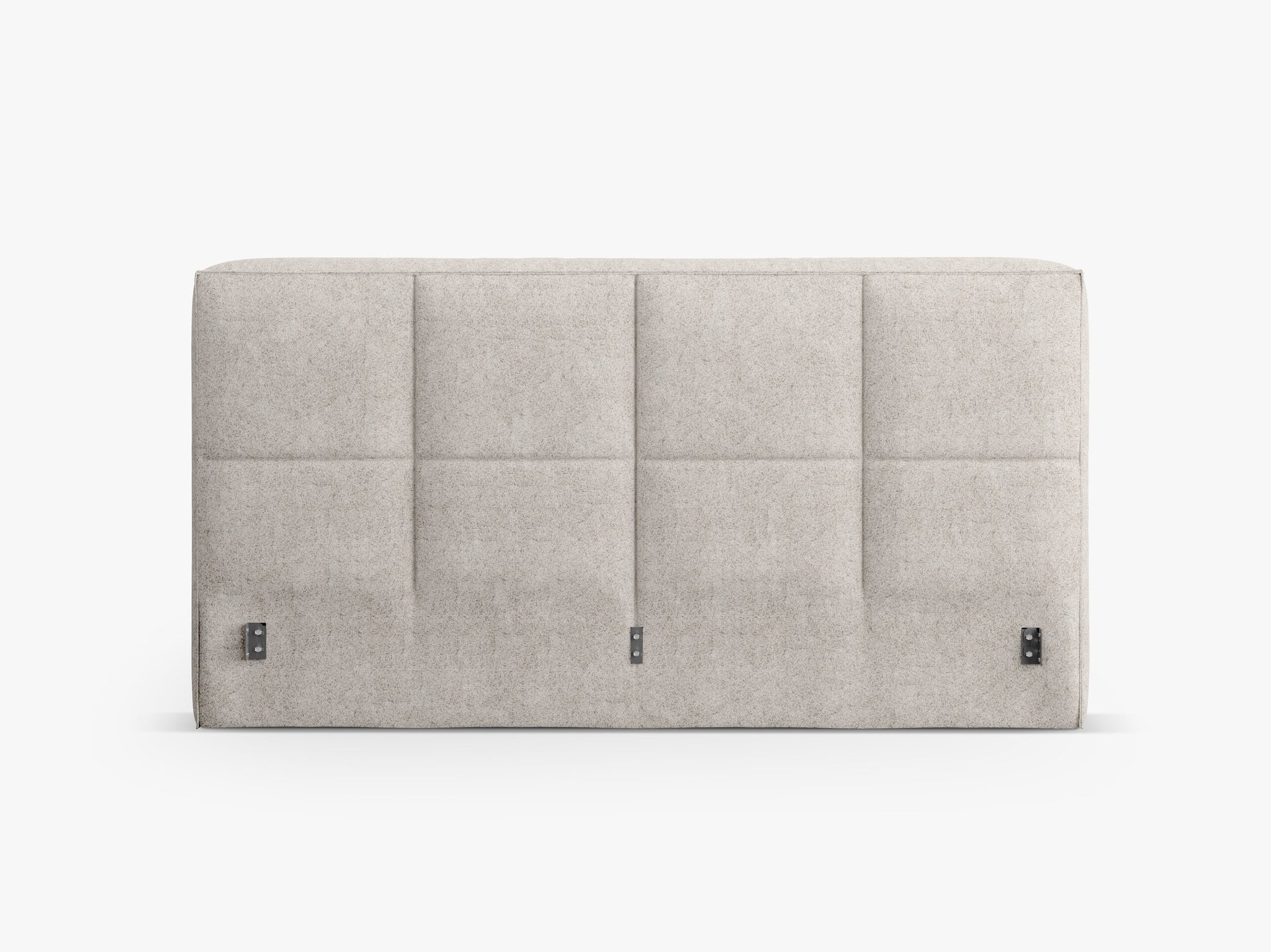 Micadoni Darren Samtiger Kopfteil Strukturierter Stoff Puente Beige Melange 209x100