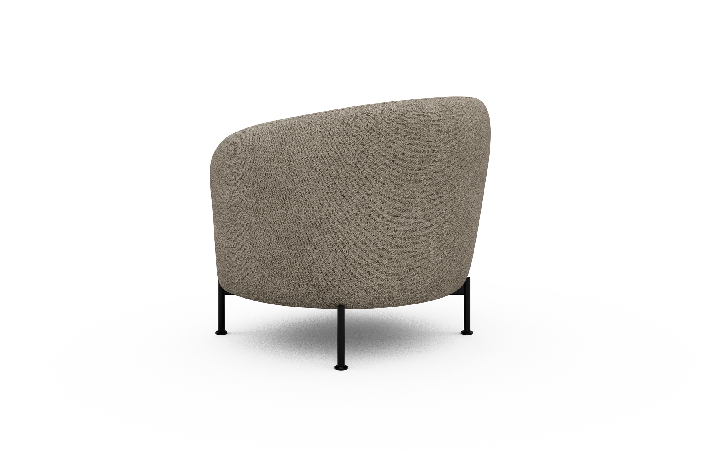 Sessel Ronda X-Metallgestell Schwarz Boucle-Belge
