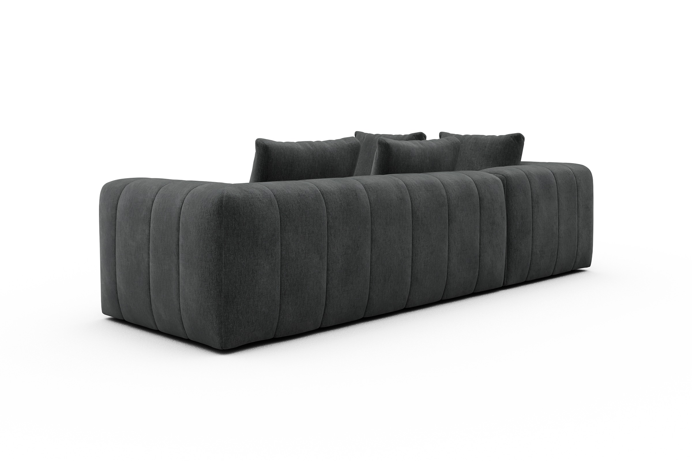 Ecksofa Hugo 2x 2,5-Sitzer Armlehne rechts Smooth-Deep-Warm-Grey