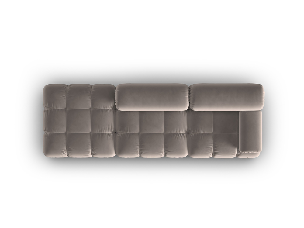 Cosmopolitan Design Modulares Sofa Cortina 4-Sitzer Samt Bluvel Cappuccino Links