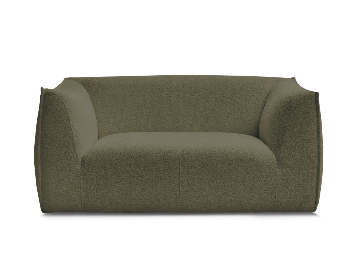 Bobochic Giorgia Sofa 2-Sitzer Bouclé-Stoff Grün
