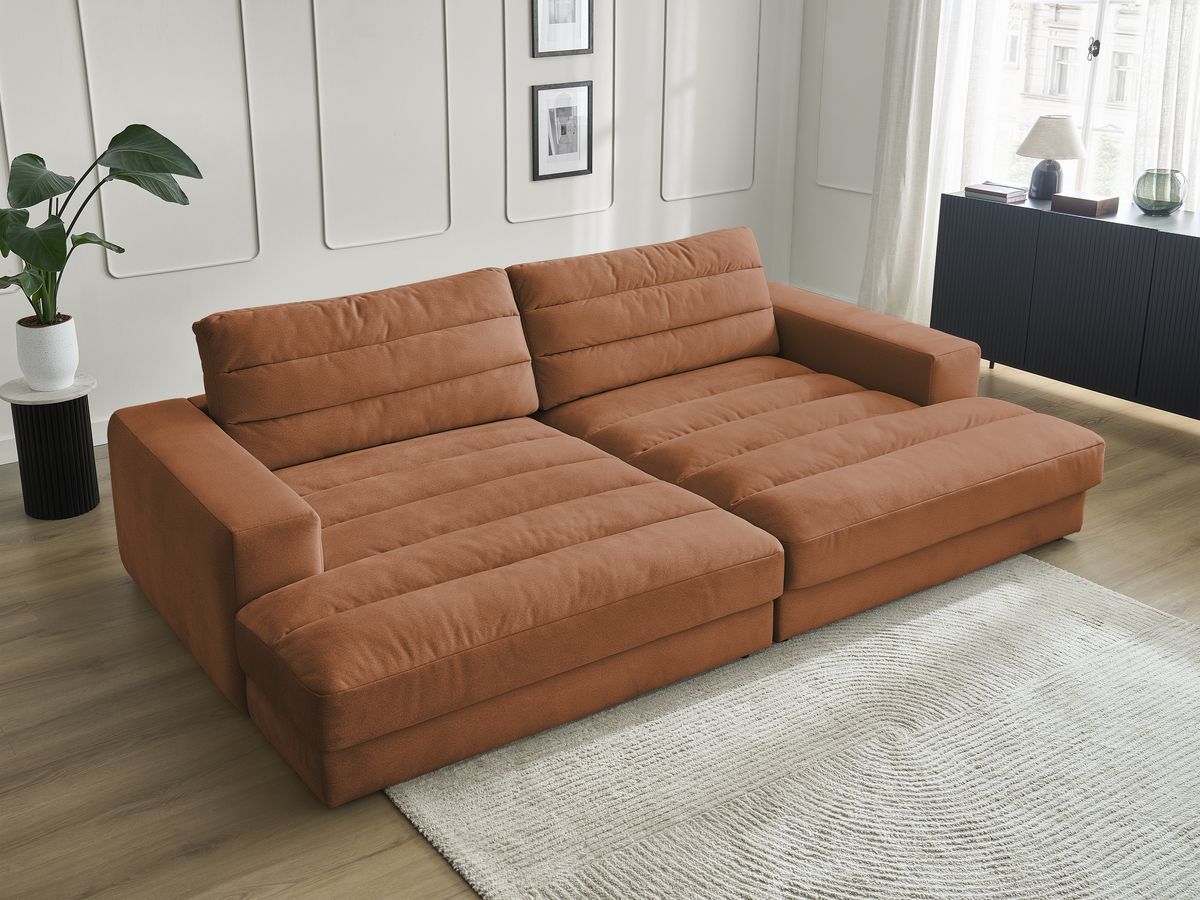 Bobochic Sierra Sofa 4-Sitzer Samt Orange