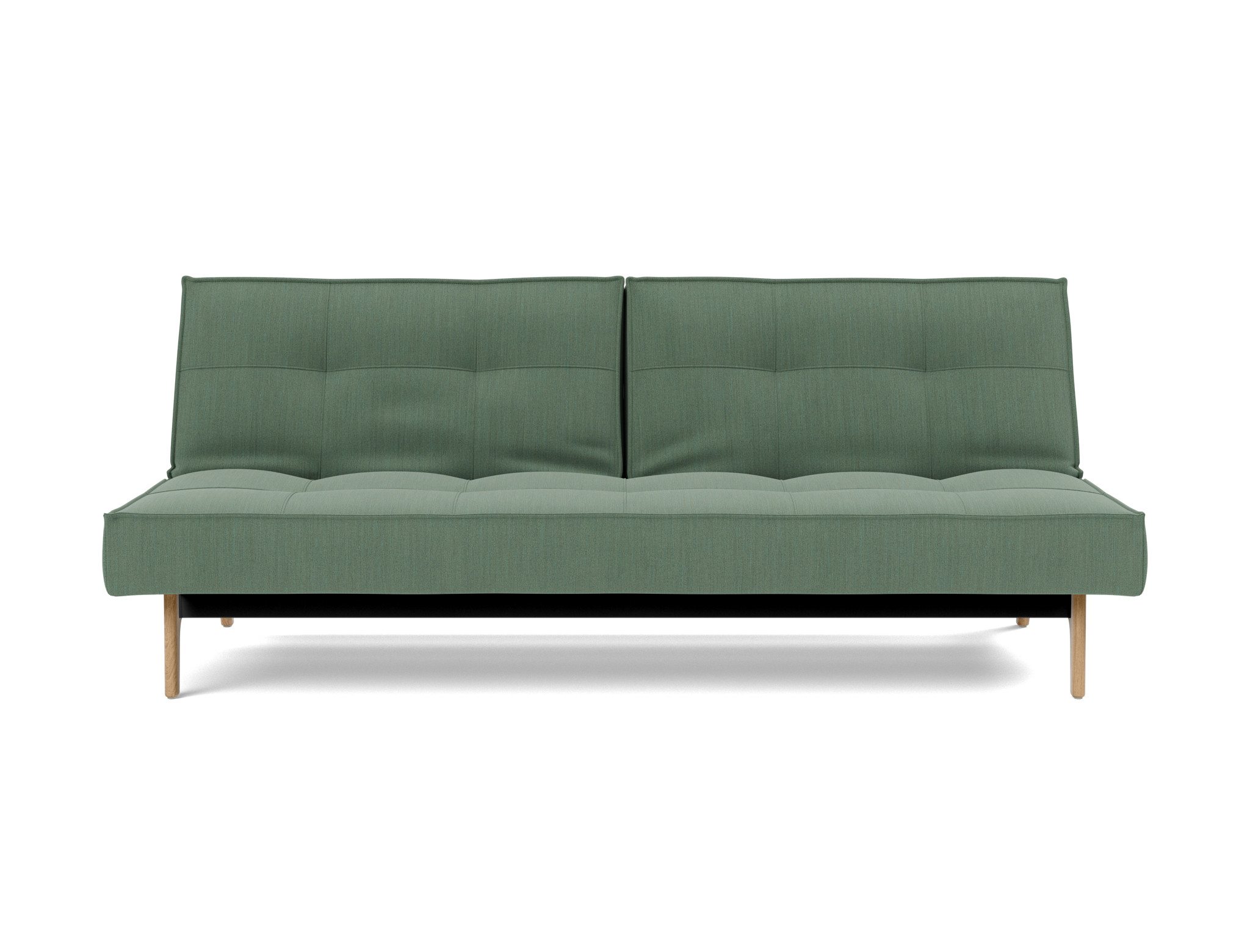 Schlafsofa Splitback Flachgewebe Elegance 518-Green Beine Eiche