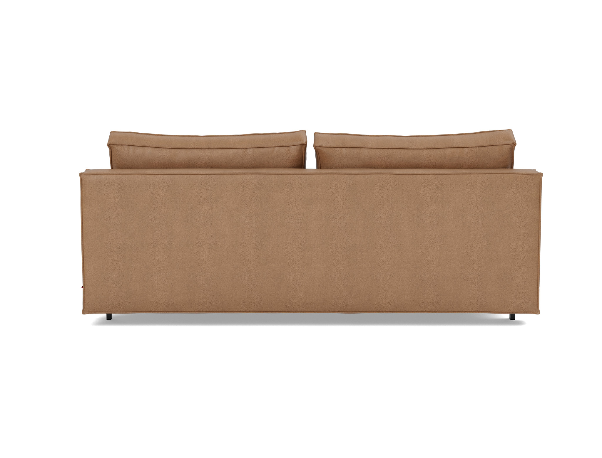Schlafsofa Sly Lederoptik Faunal 551-Brown Beine Schwarzes Metall