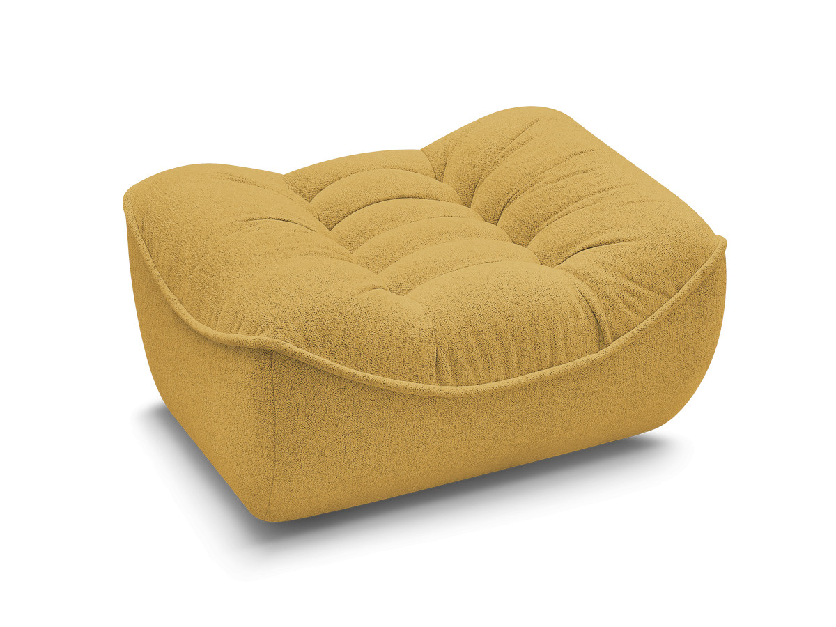 Bobochic Serena Pouf Melange-Stoff Gelb
