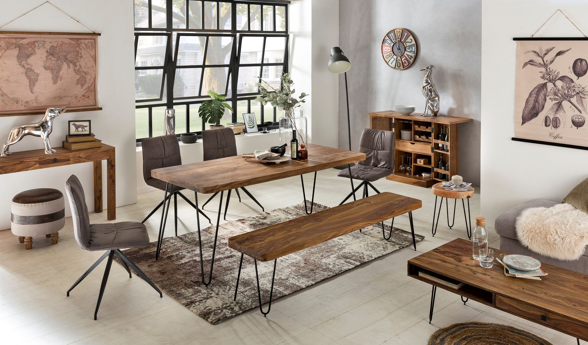 Couchtisch Agdenes Massivholz Sheesham