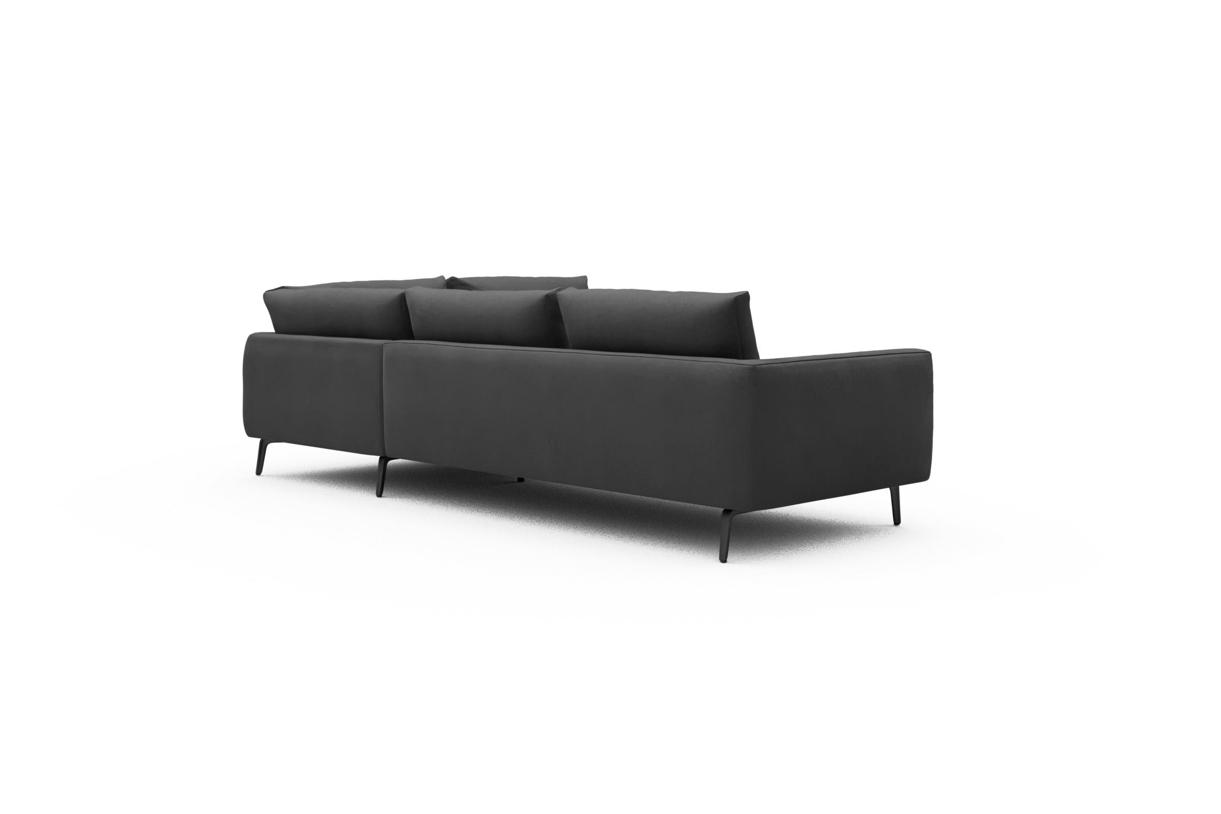 Ecksofa Karl Relax-Ecke rechts mit 2,5-Sitzer Satya-Zinc