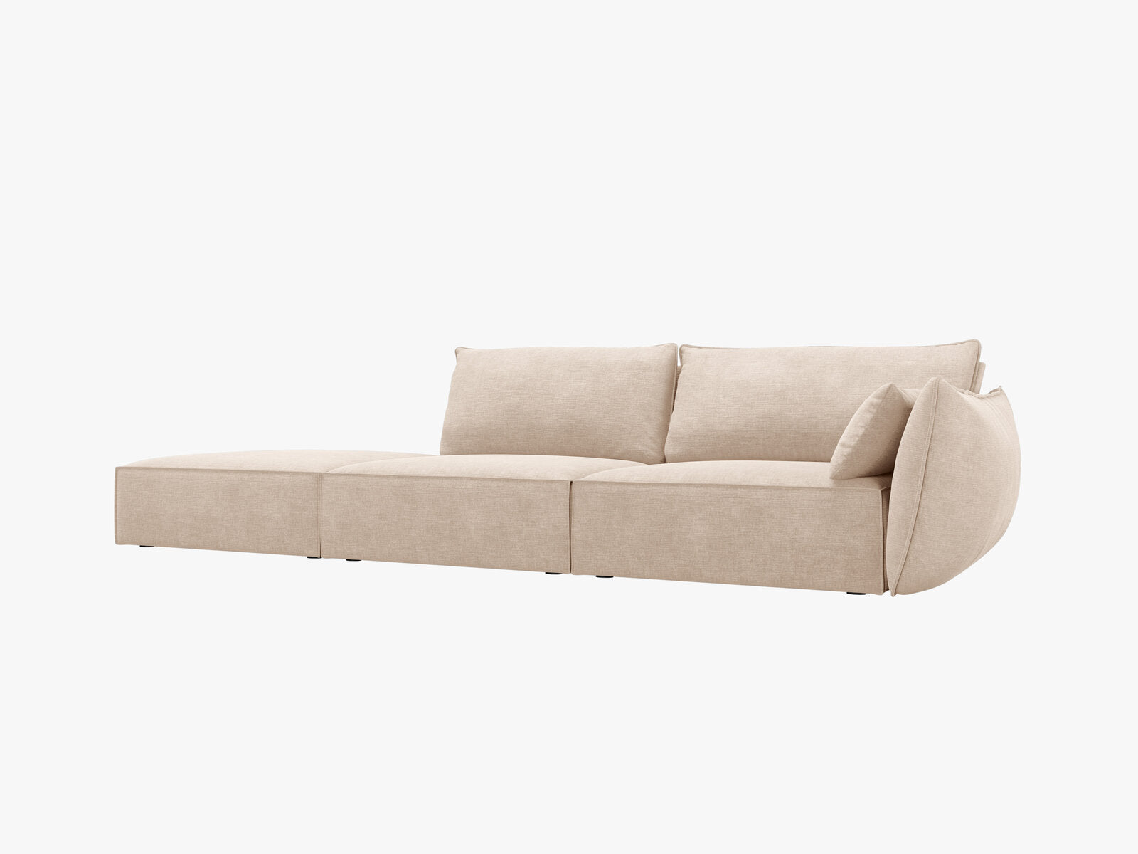 Micadoni Sofa Kaelle 4-Sitzer Links Chenille Over The Horizon Beige