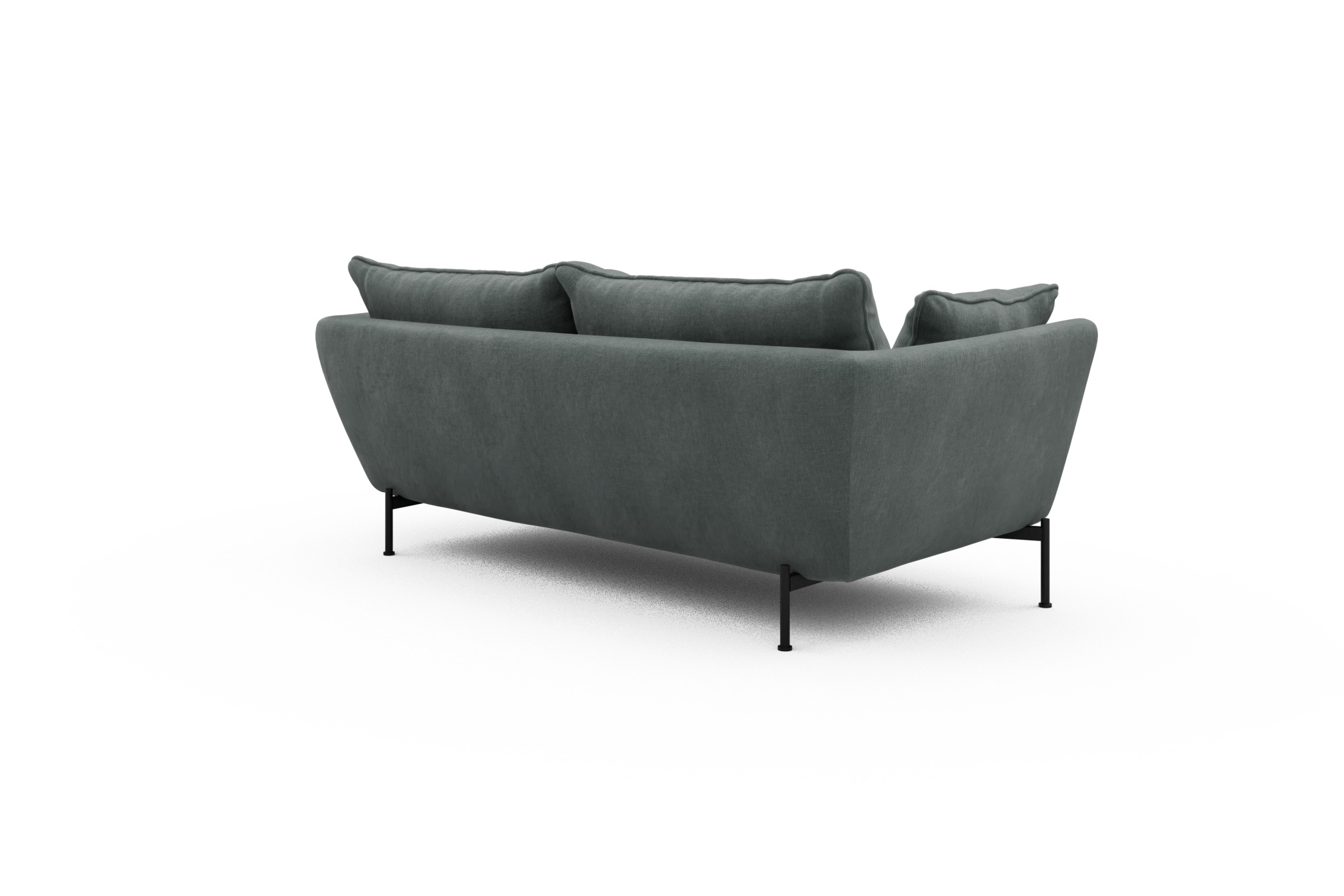 Sofa Anton PREMIUM 2-Sitzer Smooth-Silver-Grey