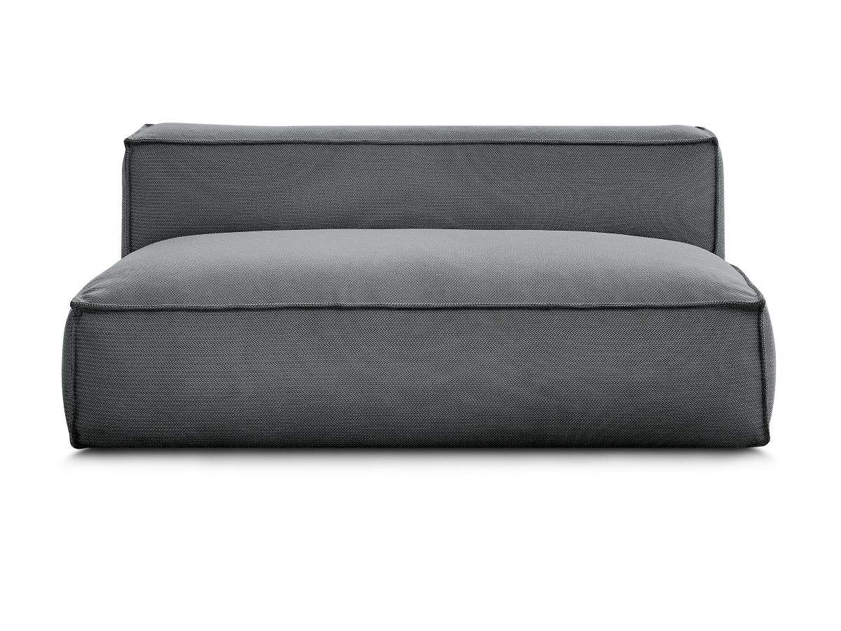 Bobochic Biarritz Sofamodul 2-Sitzer Melange-Stoff Schwarz
