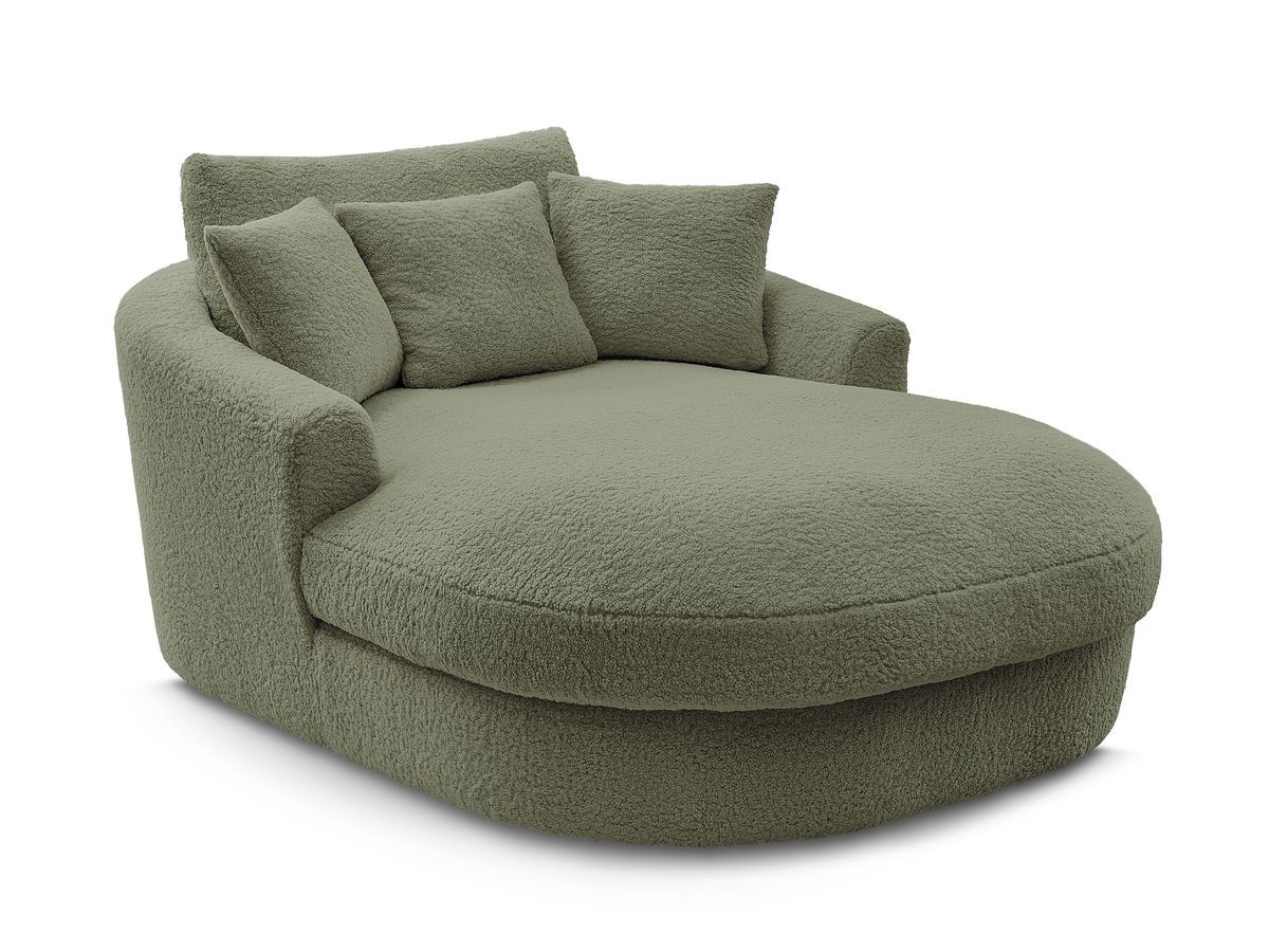 Bobochic Belem Méridienne-Modul Bouclé-Stoff Grün