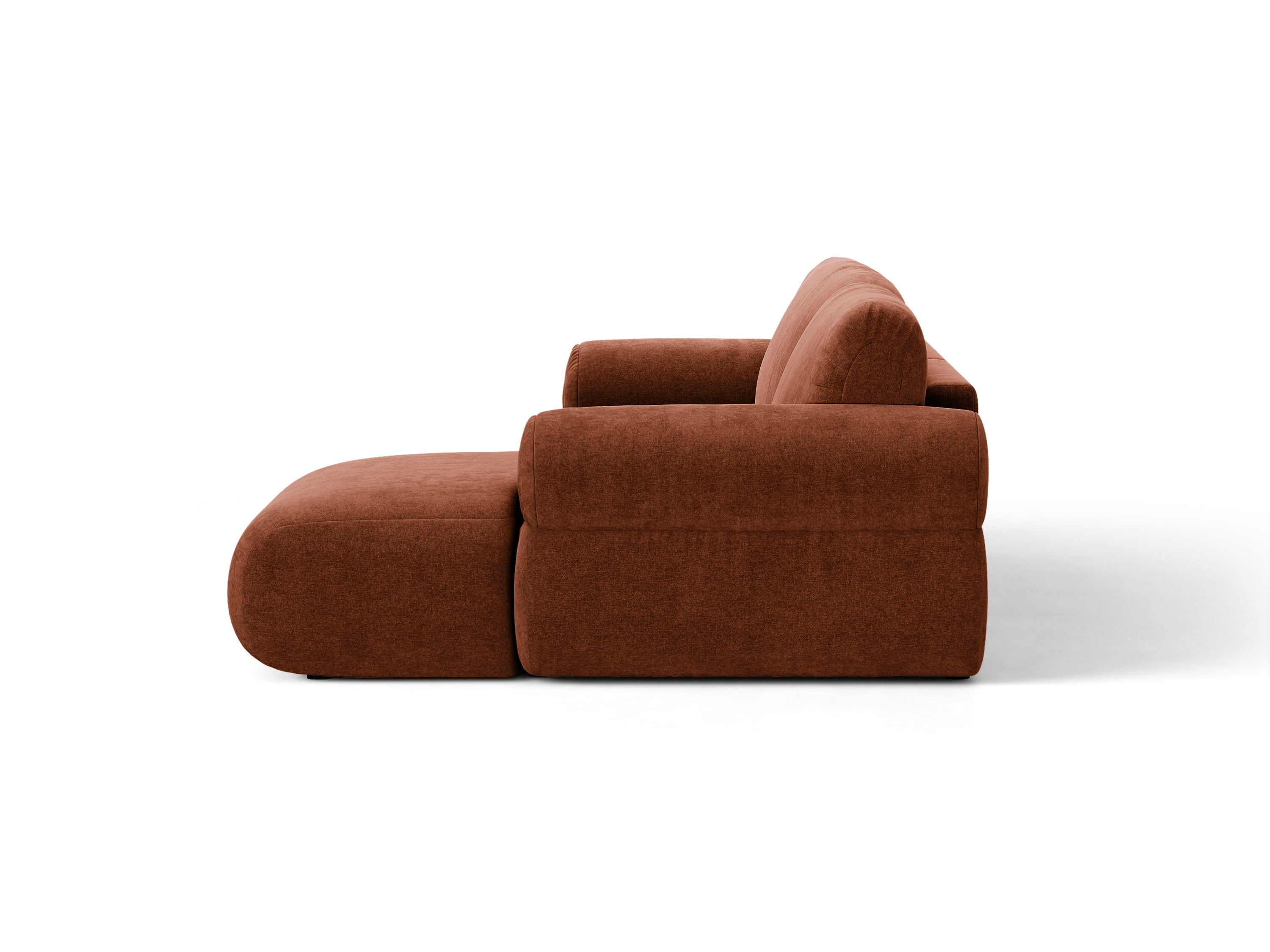 Micadoni Ophelia Ecksofa Links Strukturierter Stoff Liberty Ziegel