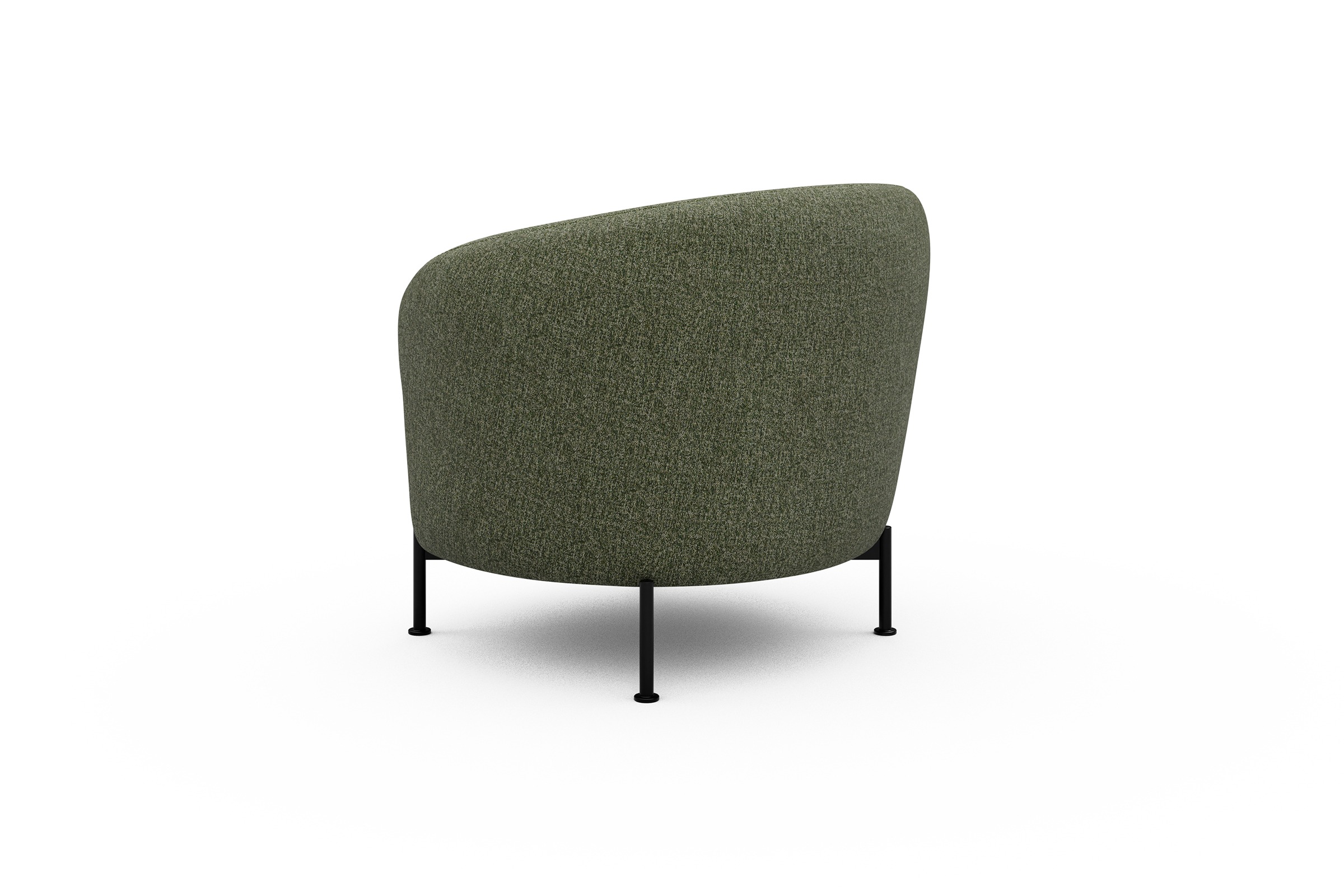 Sessel Ronda X-Metallgestell Schwarz Carreno-Vivid-Green