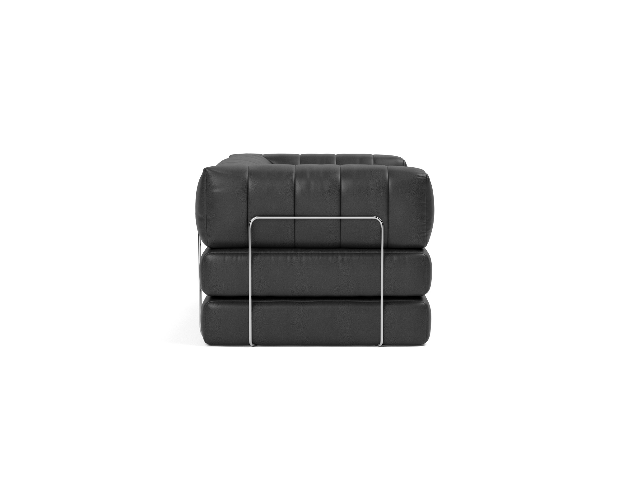 Schlafsofa CozyPad mit Armlehnen Lederoptik Faunal 550-Black